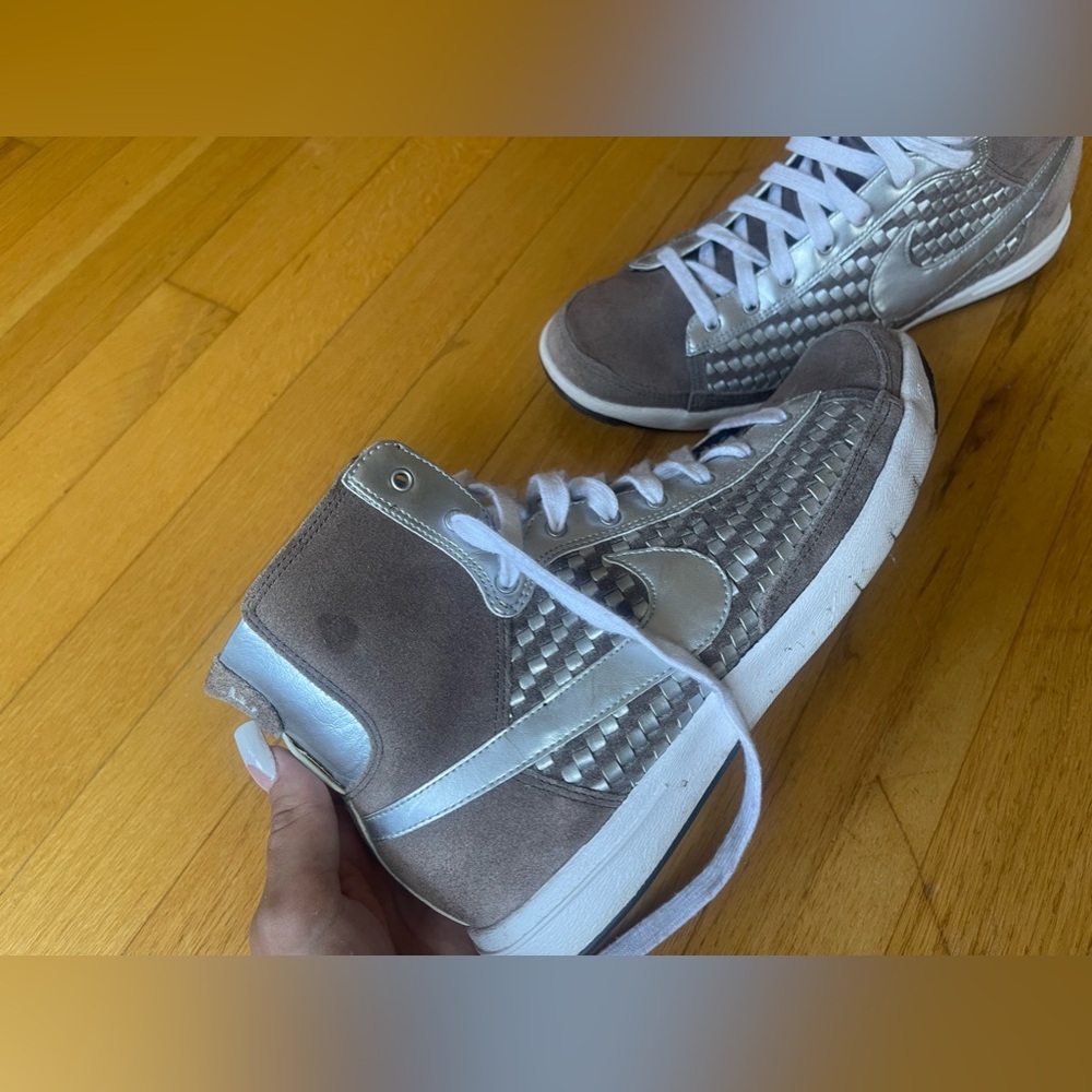 Nike Blazer Brown Suede with Silver - Picture 5 of 9